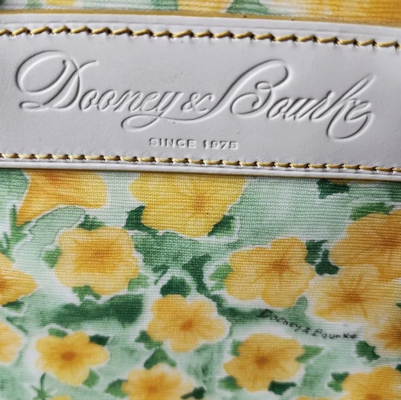 Dooney & Bourke Yellow and Green Floral Satchel - Picture 2 of 7